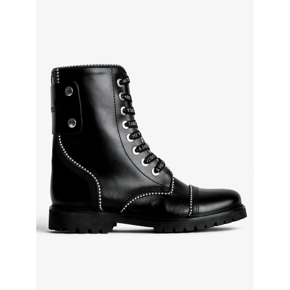 ZADIG & VOLTAIRE Joe Ankle Boots Leather in Black Size 37 / US 6 - Picture 4 of 16